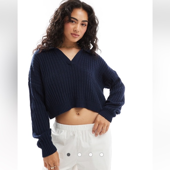 Hollister Sweaters - Hollister Easy Stitchy Polo Sweater